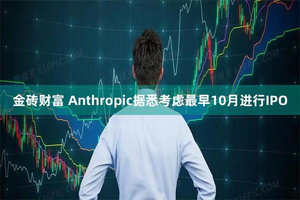 金砖财富 Anthropic据悉考虑最早10月进行IPO